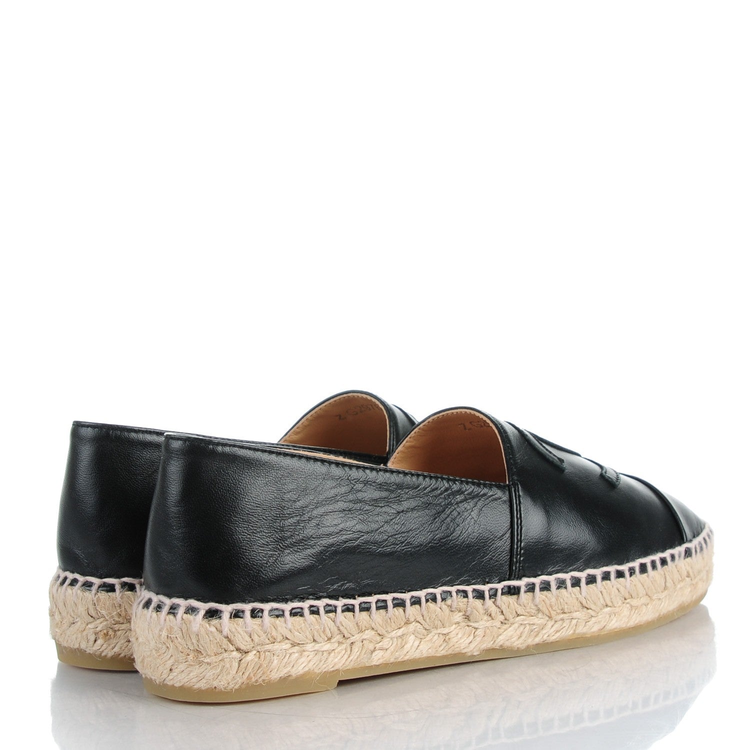 Chanel Lambskin CC Espadrilles 37 Black 4 of 10
