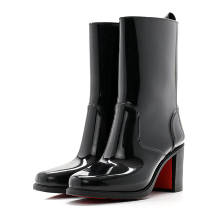 Christian Louboutin Recycled PVC Calfskin Loubirain 70 Boots 39 Black 3 of 13