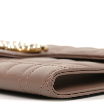 Gucci Calfskin Matelasse Mini Pearly GG Marmont Chain Wallet Porcelain Rose 10 of 11