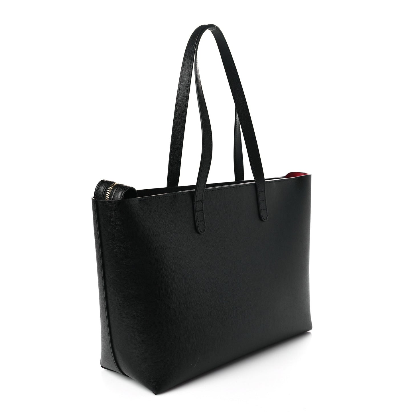 Saffiano Large Shopping Tote Black Flamma