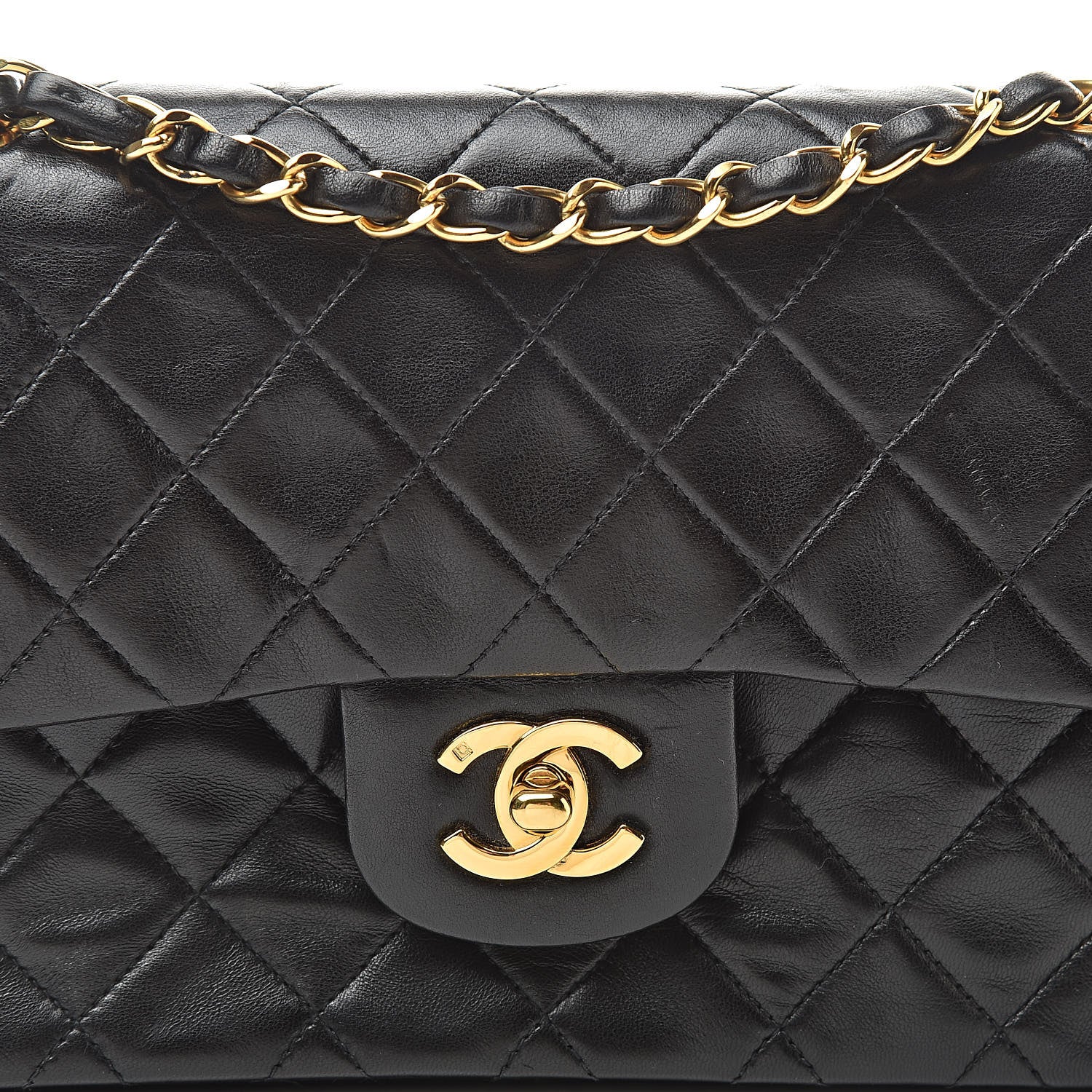 Chanel Lambskin Quilted Small Double Flap Black 9 of 15