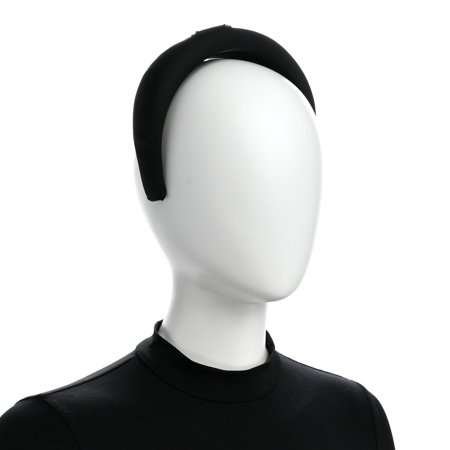 Re-Nylon Metal Triangle Logo Headband Black