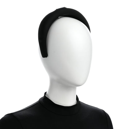 Prada Re-Nylon Metal Triangle Logo Headband Black 2 of 6
