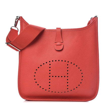 Hermes Taurillon Clemence Evelyne III PM Rouge Pivoine 1 of 25