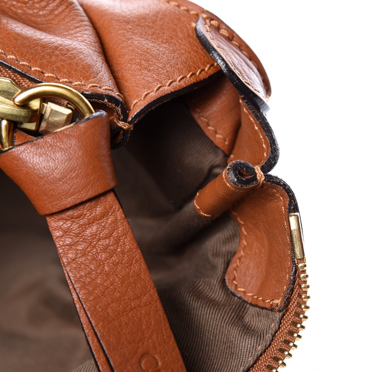 Chloe Calfskin Large Marcie Satchel Tan 19 of 24