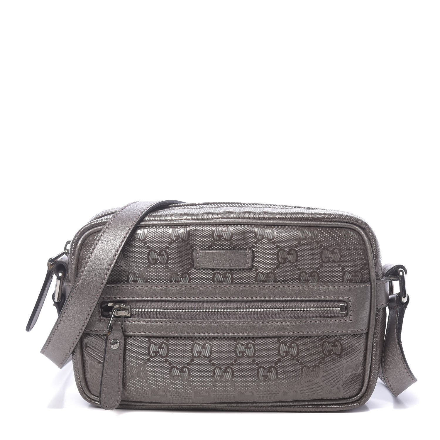 Gucci Imprime Monogram Small Shoulder Bag Silver 1 of 10