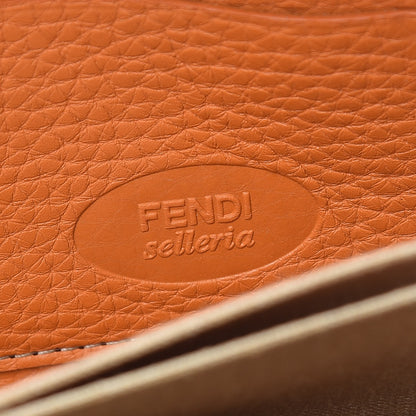 Fendi Cuoio Romano Selleria Zip Around Wallet Orange 9 of 14