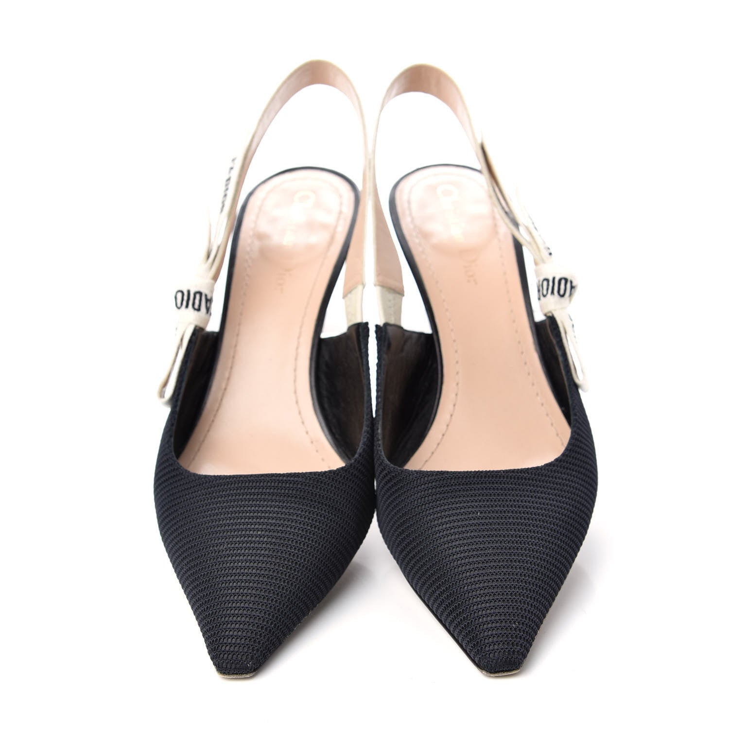 Christian Dior Technical Canvas Ribbon J Adior Slingback 65mm Pumps 40 Black 5 of 10