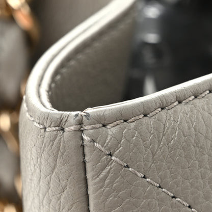 Chanel Bullskin Stitched Large Shopping Bag Grey 14 of 14
