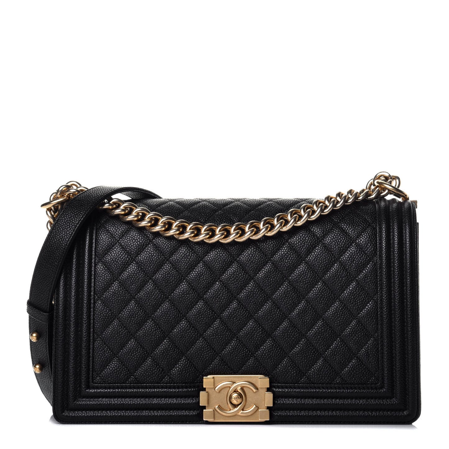 Caviar Quilted New Medium Boy Flap Black