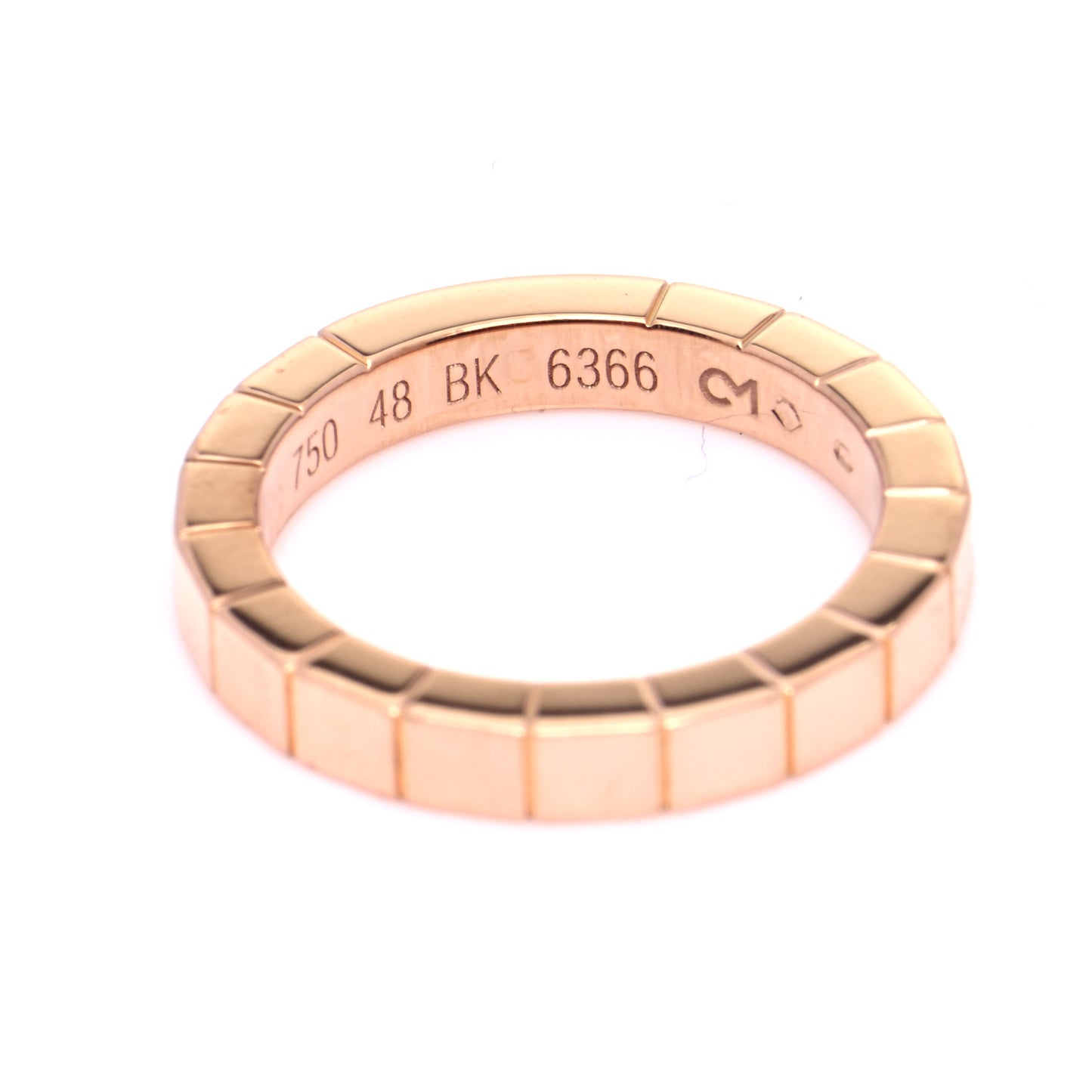 18K Pink Gold 3mm Lanieres Ring 48 4.5