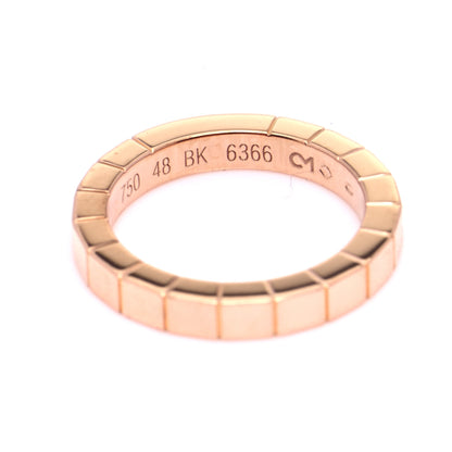 Cartier 18K Pink Gold 3mm Lanieres Ring 48 4.5 6 of 6