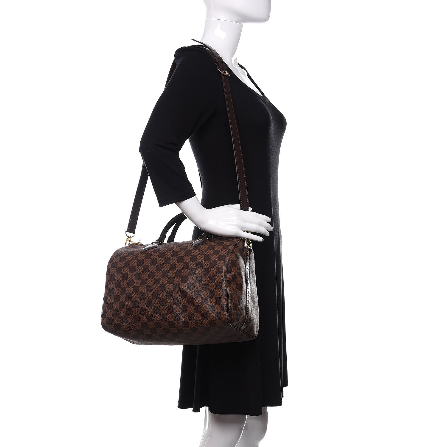 Louis Vuitton Damier Ebene Speedy Bandouliere 30 2 of 13