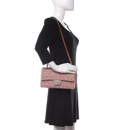Chanel Tweed Quilted Medium Double Flap Multicolor 2 of 9