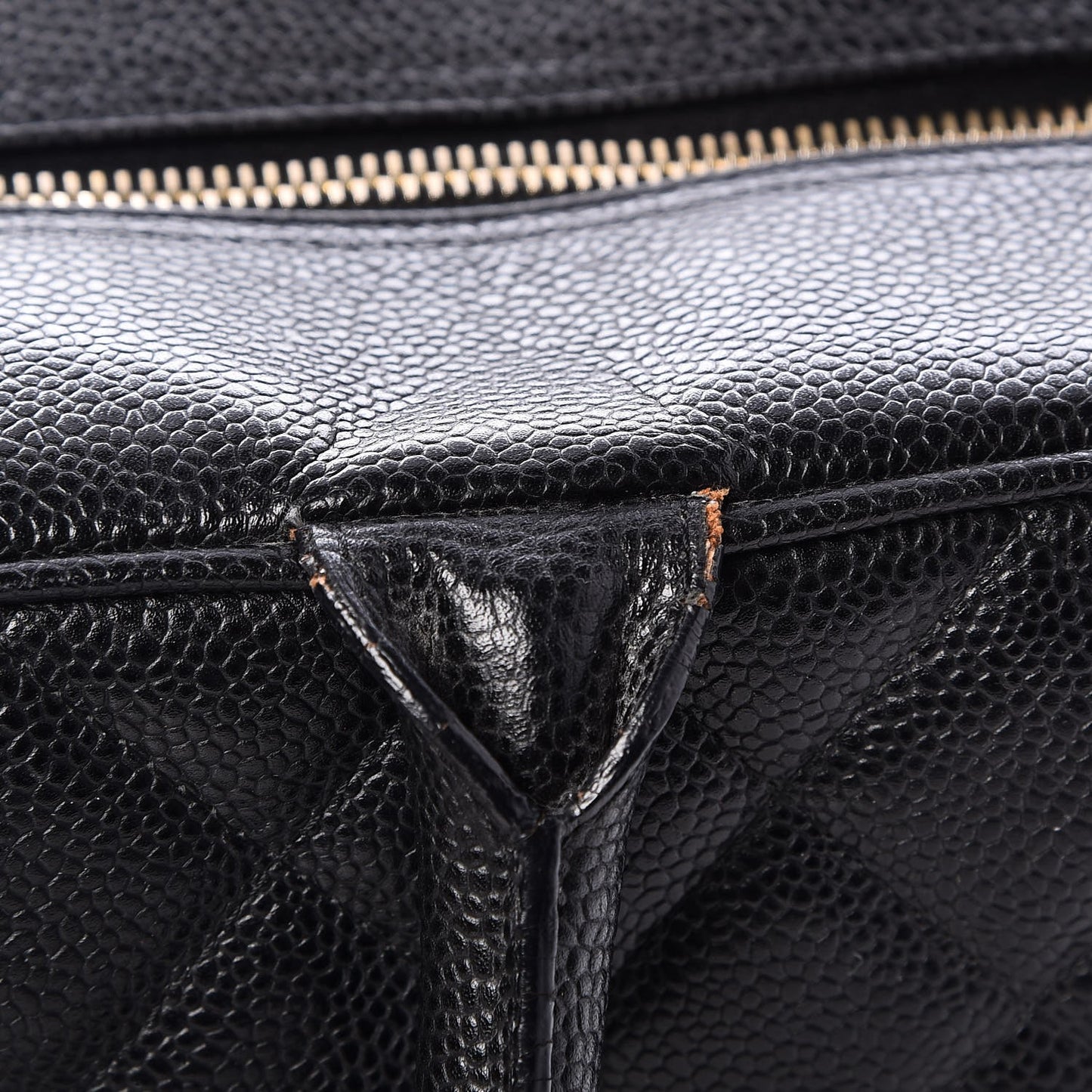 Caviar Quilted Large Bowler Black