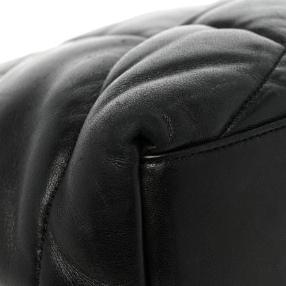 Saint Laurent Lambskin Quilted Medium Loulou Puffer Monogram Chain Satchel Black 11 of 16