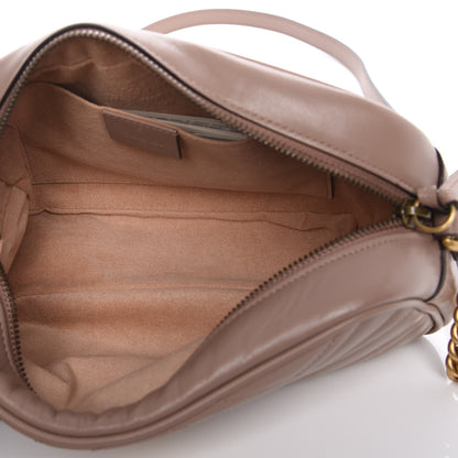 Gucci Calfskin Matelasse Small GG Marmont Chain Shoulder Bag Porcelain Rose 7 of 9