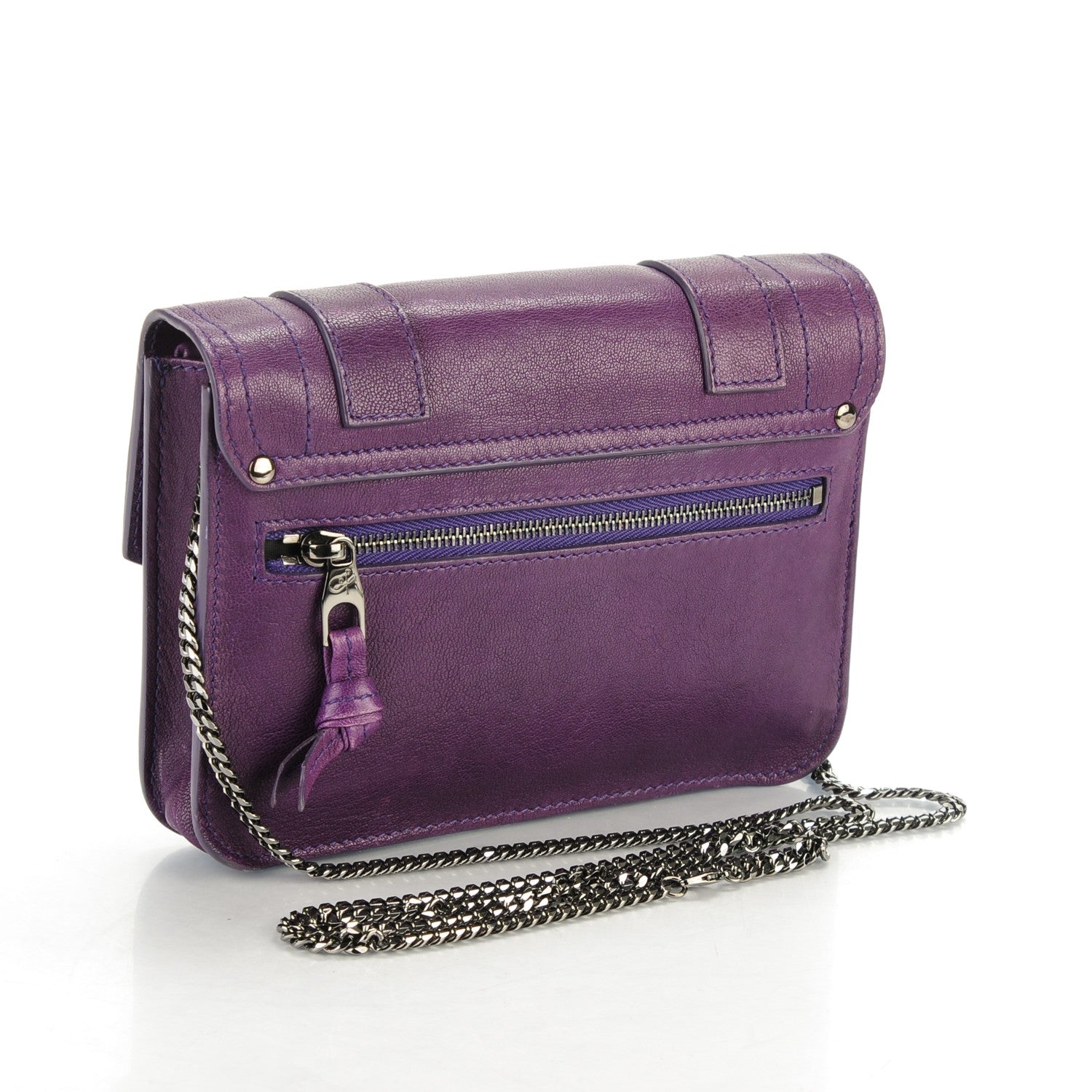 Proenza Schouler Lambskin Large PS1 Chain Wallet Veruca Salt 3 of 7