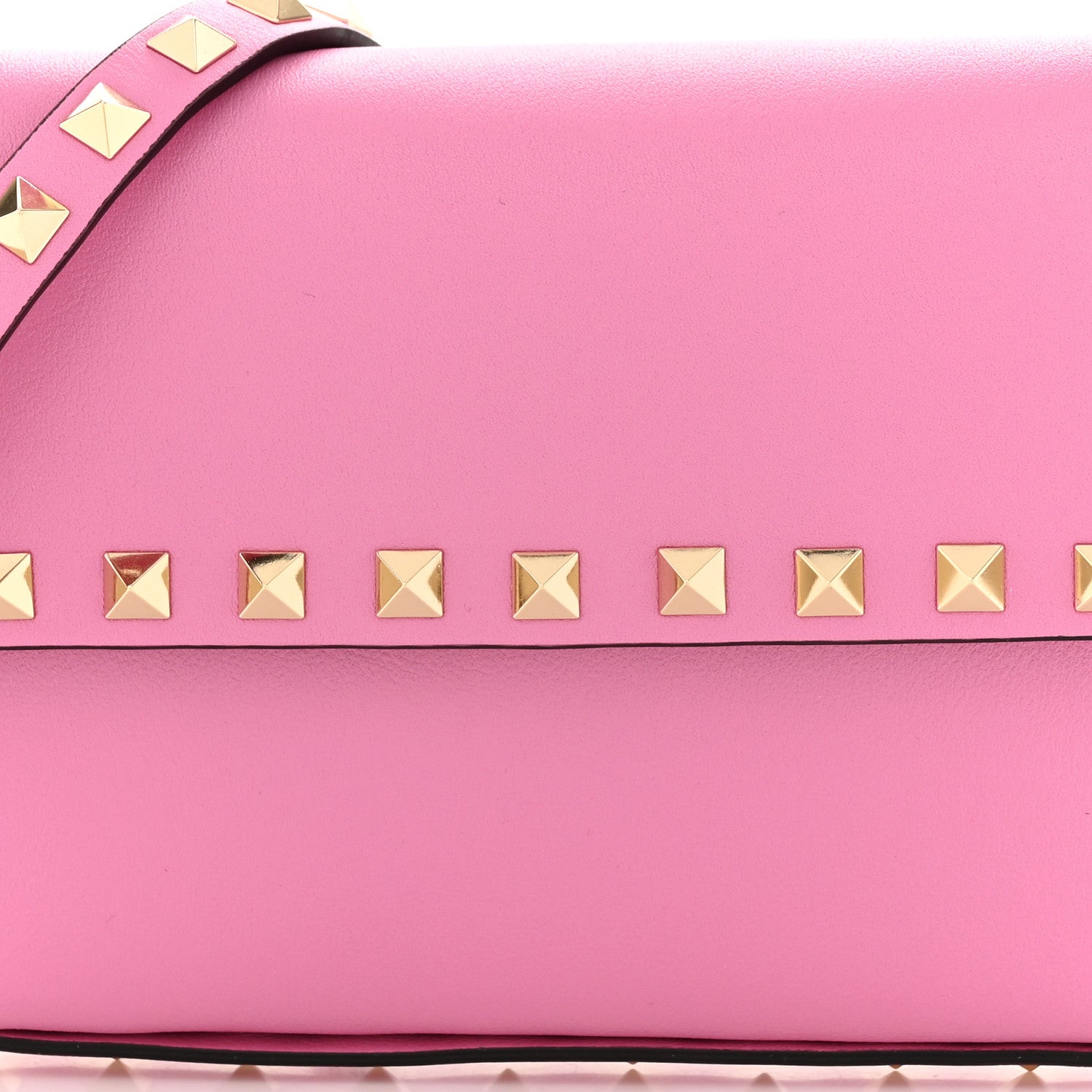 Valentino Garavani Vitello Rockstud Crossbody Pouch Dawn Pink 7 of 10
