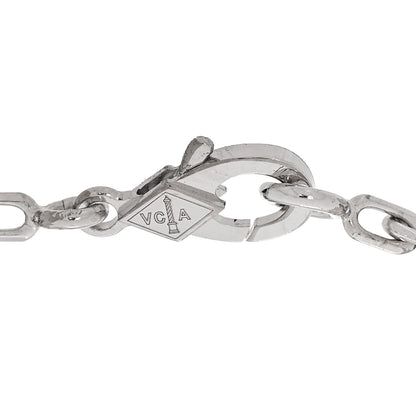 Van Cleef & Arpels 18K White Gold Diamond Black Onyx 5 Motifs Vintage Alhambra Bracelet 3 of 5