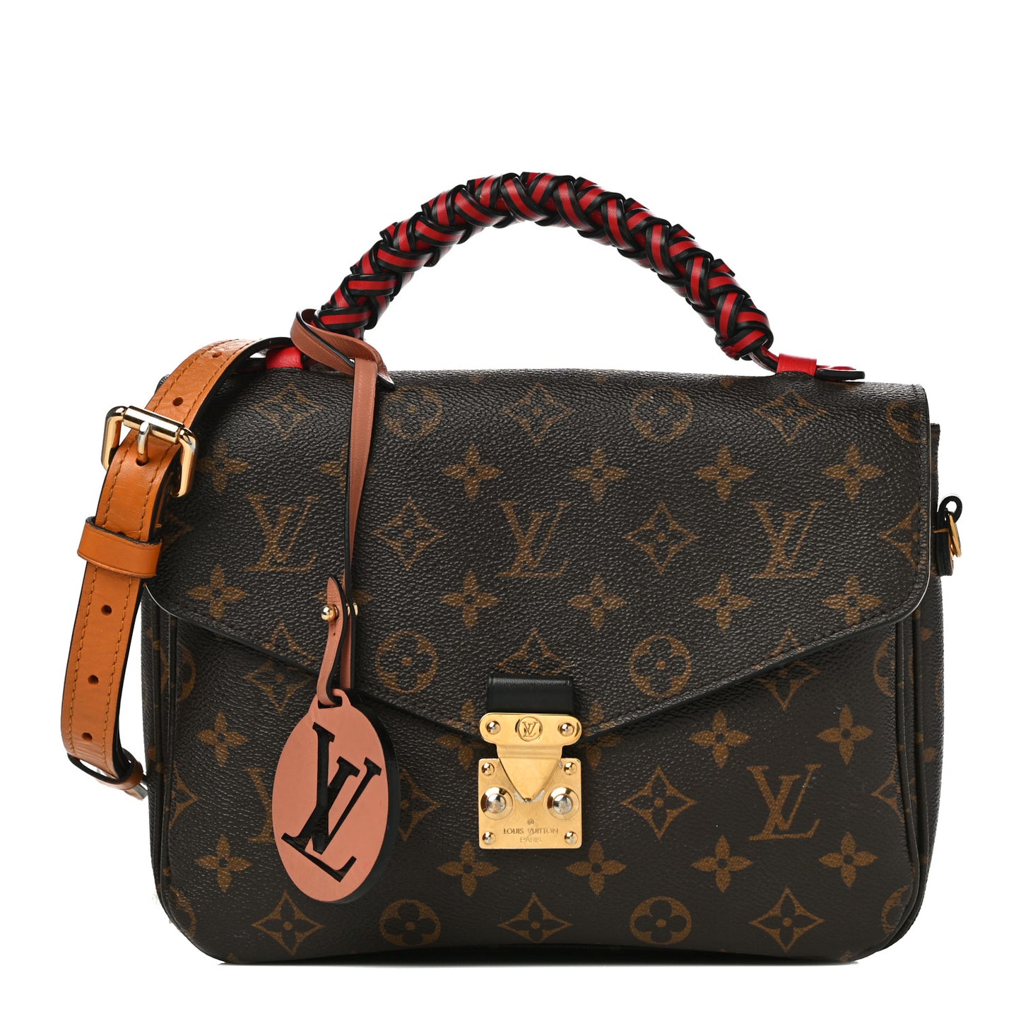 Monogram Braided Pochette Metis Coquelicot