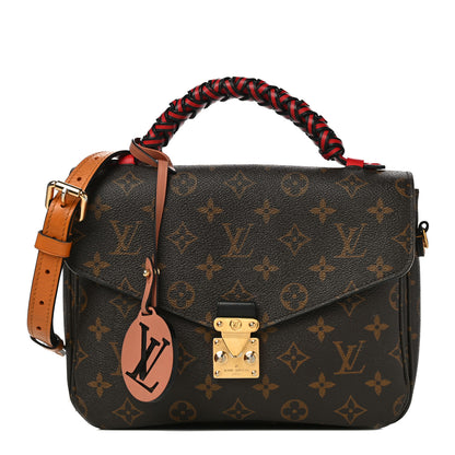 Louis Vuitton Monogram Braided Pochette Metis Coquelicot 1 of 15