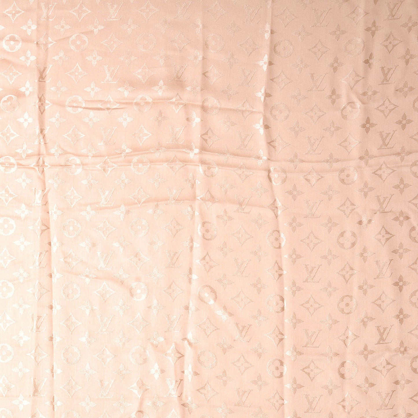 Wool Silk Monogram Shawl Dune