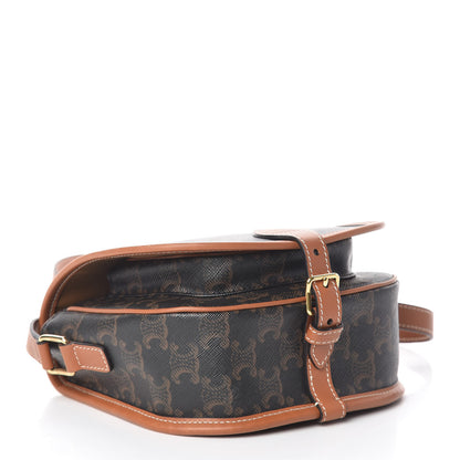 Celine Triomphe Canvas Medium Folco Bag Tan 4 of 11