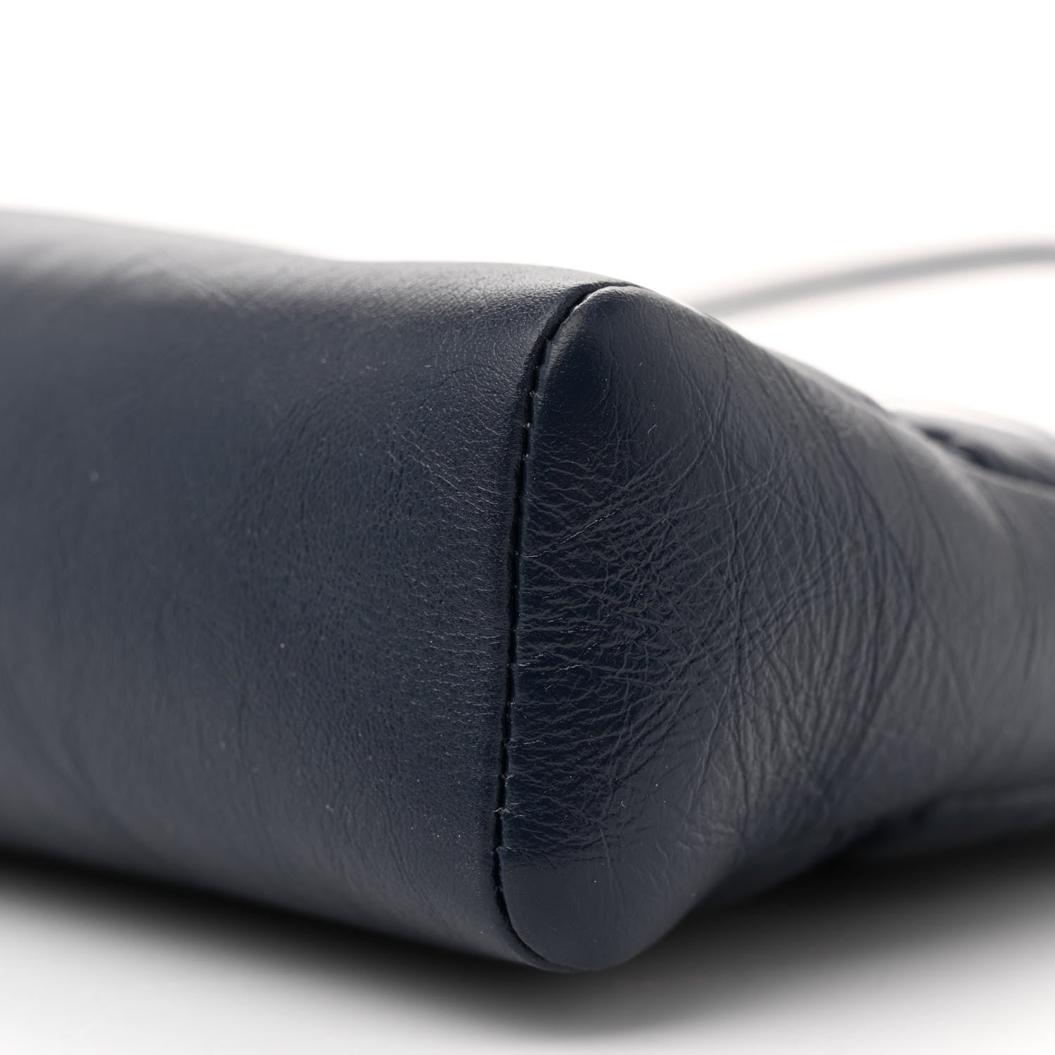 Chanel Shiny Crumpled Calfskin Quilted Mini 31 Shopping Bag Navy Blue 9 of 9
