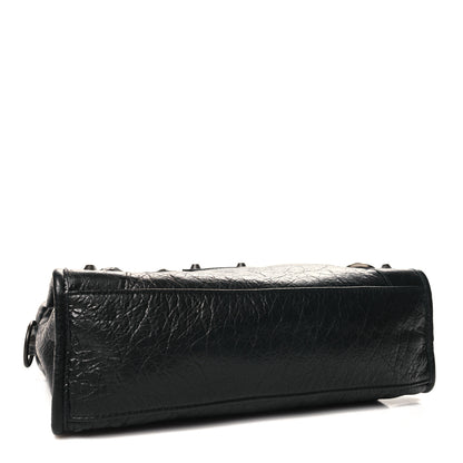 Balenciaga Agneau Classic Hardware S City Logo Strap Black White 5 of 11