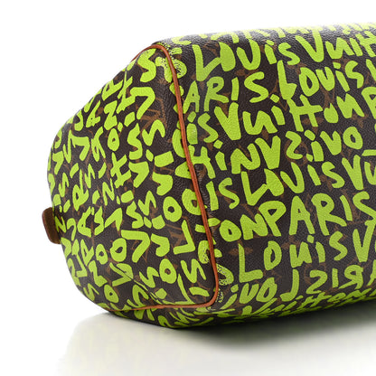 Louis Vuitton Monogram Graffiti Speedy 30 Green 8 of 9