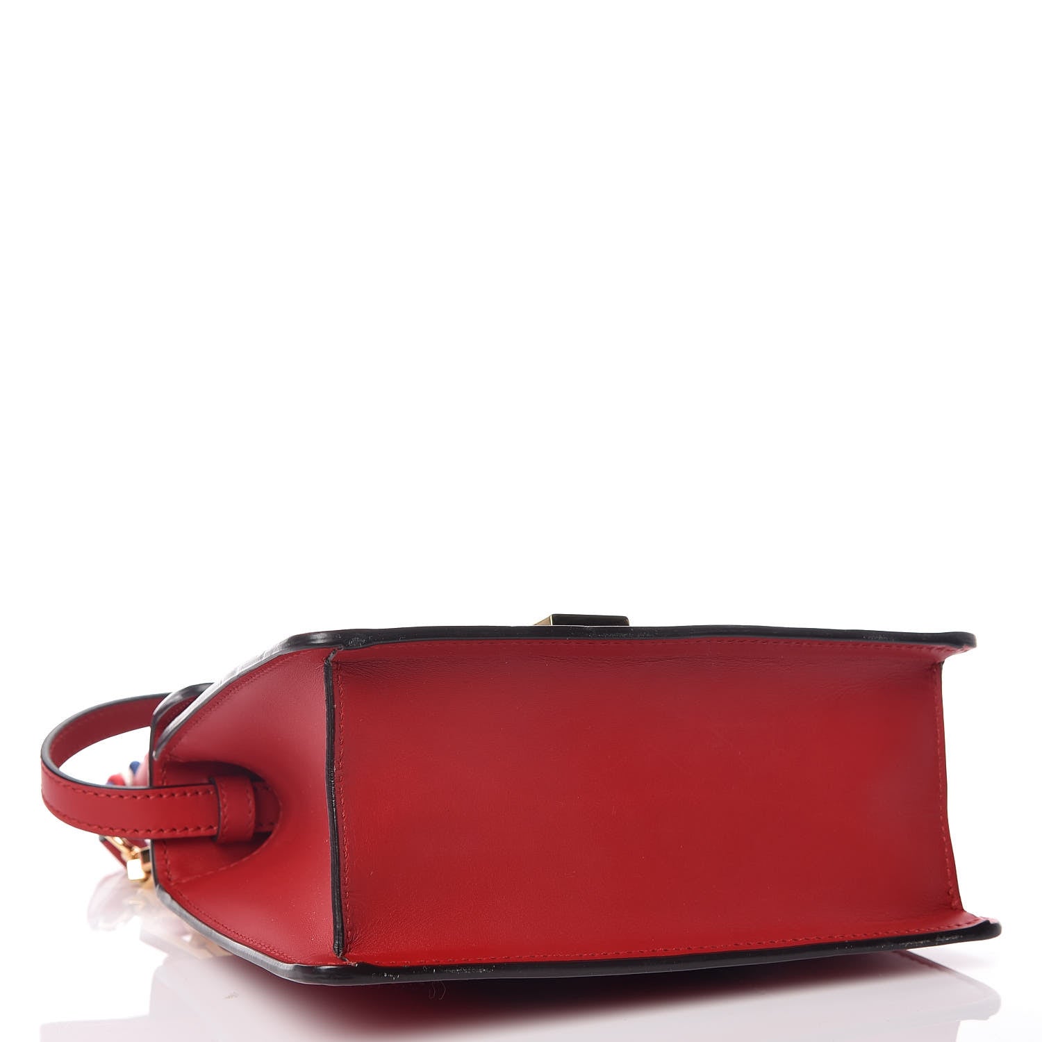 Gucci Calfskin Mini Sylvie Top Handle Bag Hibiscus Red 5 of 17