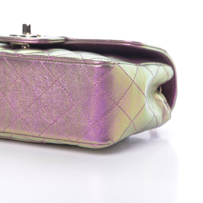 Chanel Iridescent Lambskin Quilted Mini Rectangular Flap Purple 10 of 10
