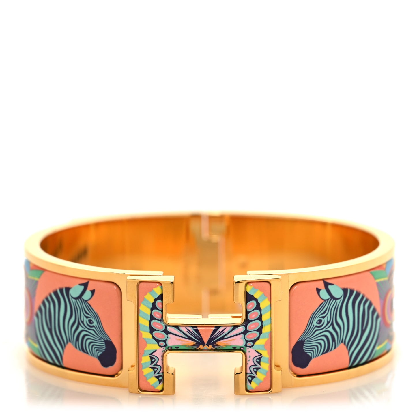 Enamel Wide Printed Ballons et Cocardes Clic Clac Bracelet GM Tropique
