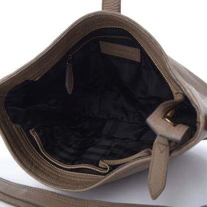 Burberry Calfskin Medium Bartow Hobo Bag Beige 5 of 12
