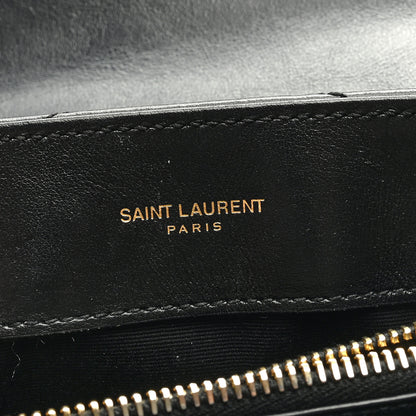 Saint Laurent Calfskin Y Quilted Monogram Small Loulou Chain Satchel Black 6 of 8