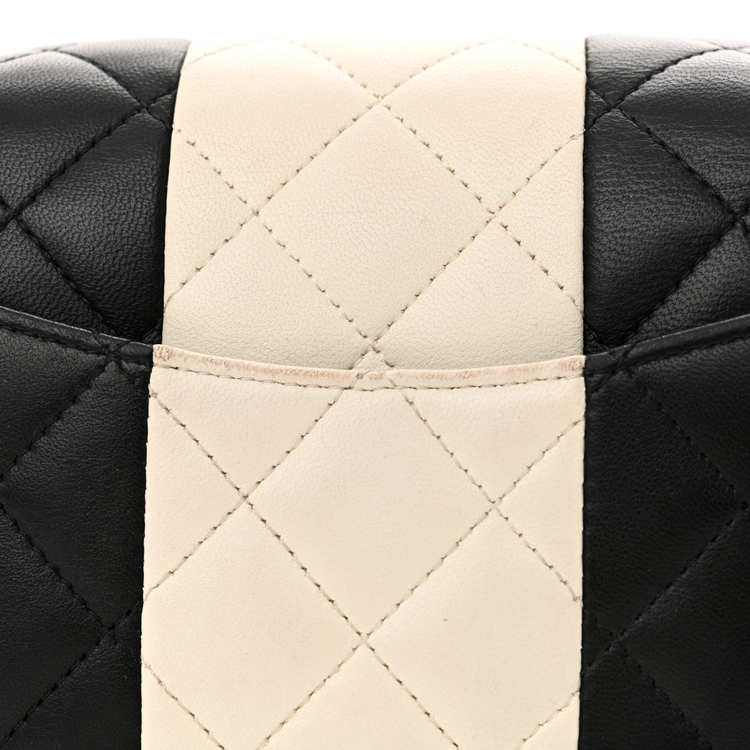 Chanel Lambskin Quilted Mini Rectangular Flap Black White 11 of 11