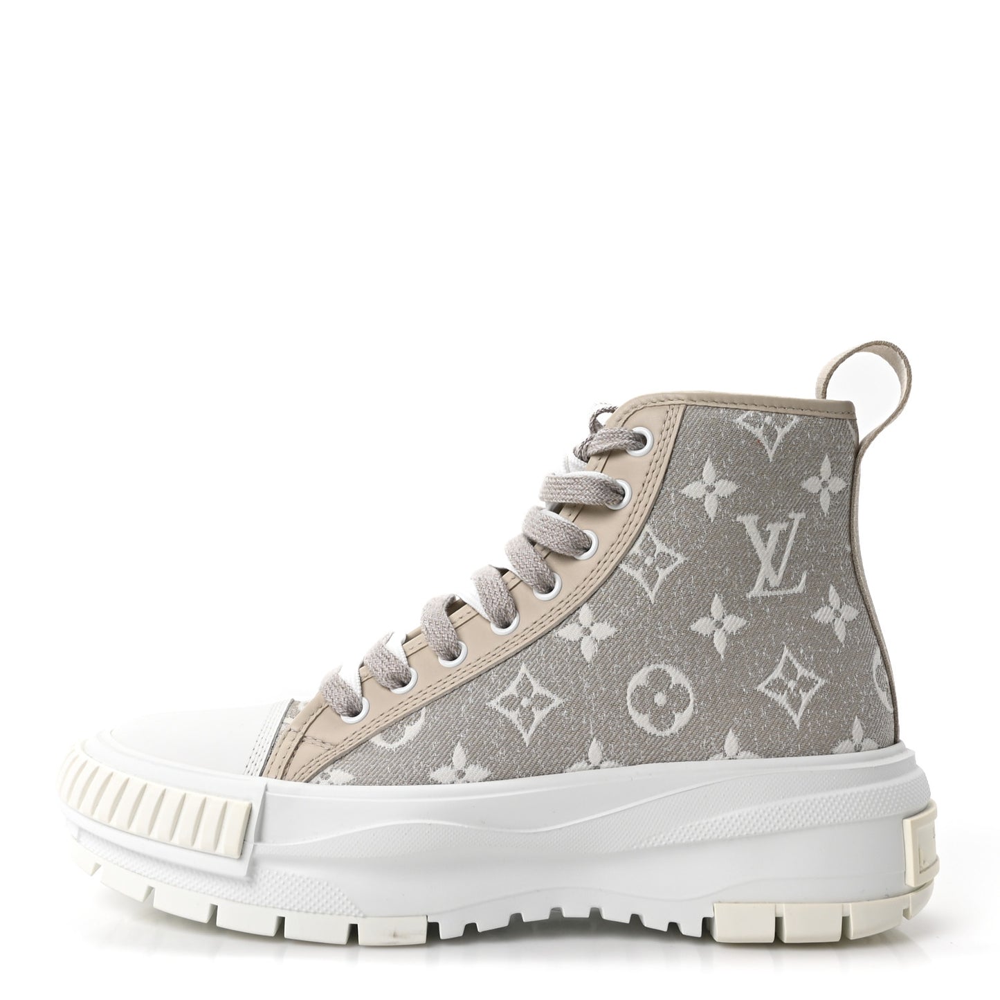 Denim Monogram Squad Sneaker Boots 37 Beige
