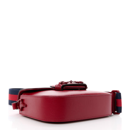 Gucci Azalea Calfskin Web Monochrome Horsebit 1955 Shoulder Bag New Cherry Red 4 of 12