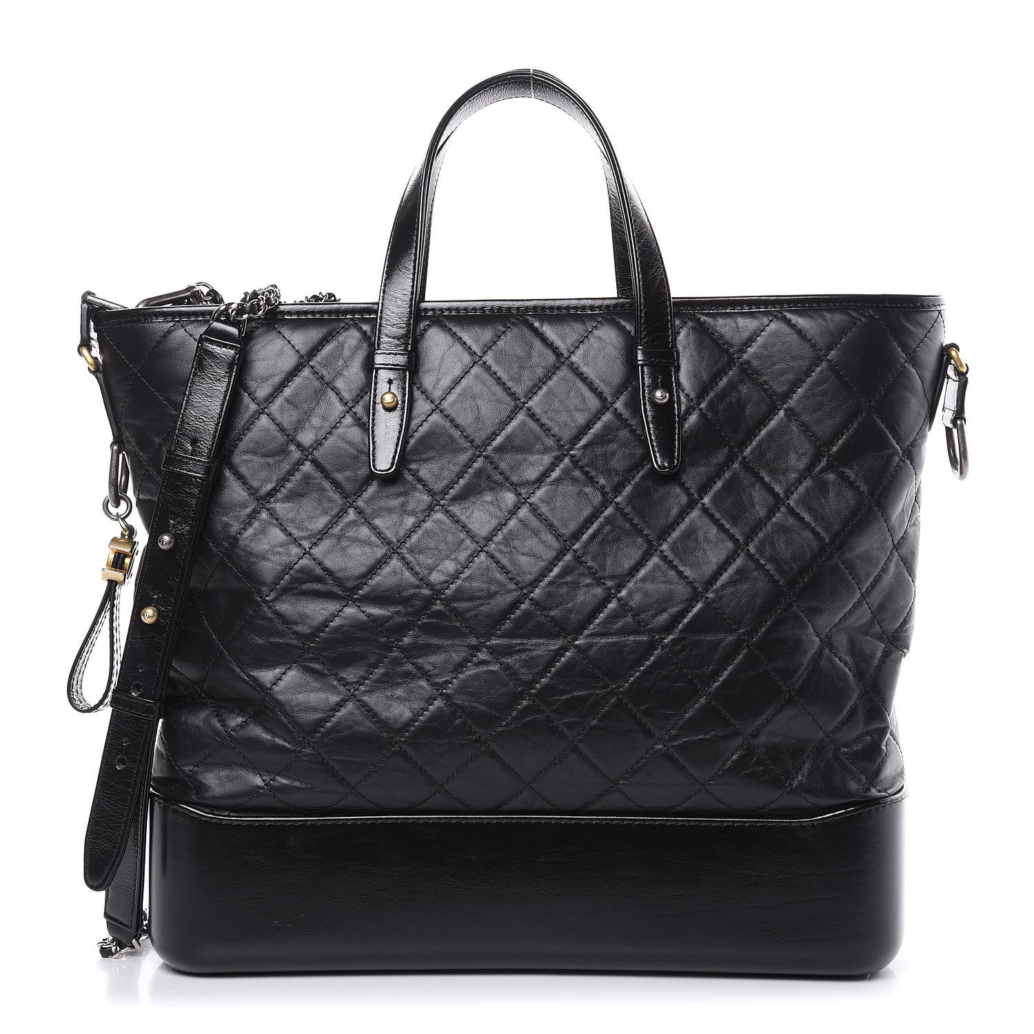 Chanel Calfskin Quilted Large Gabrielle Shopping Tote Black 1 of 10