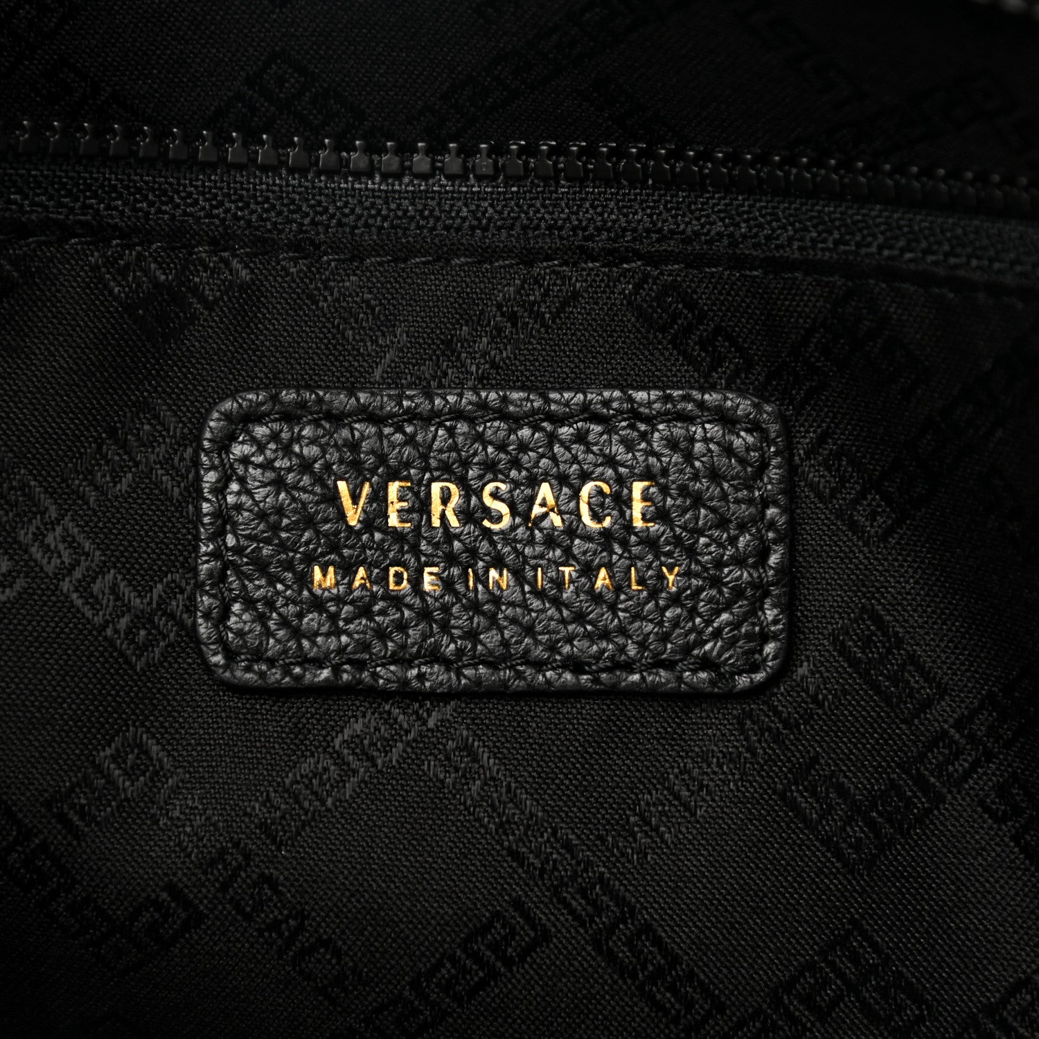 Versace Grained Calfskin La Medusa Pouch Black 6 of 7