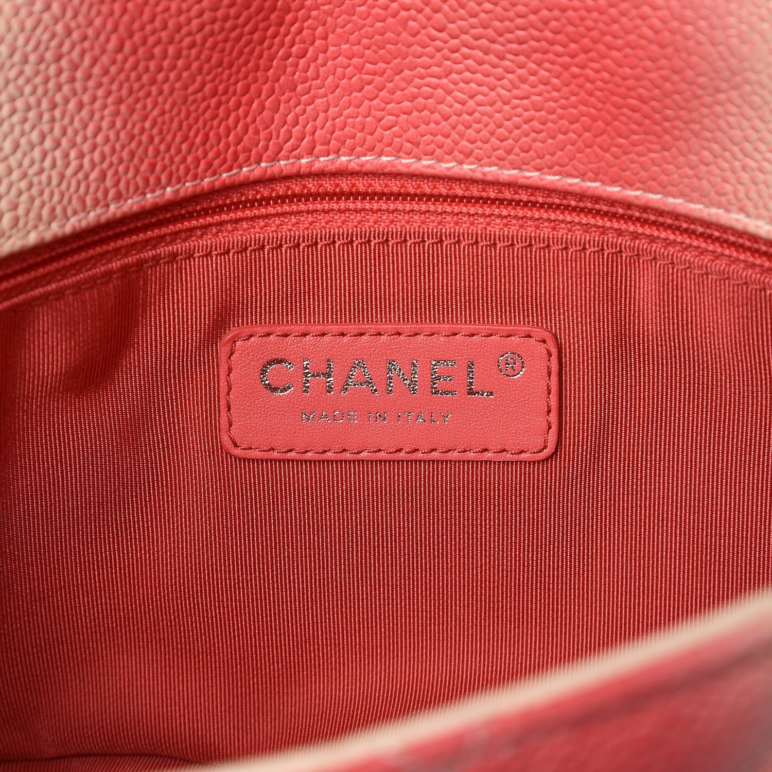 Chanel Caviar Quilted Ombre Medium Single Flap White Rose Pink 7 of 8