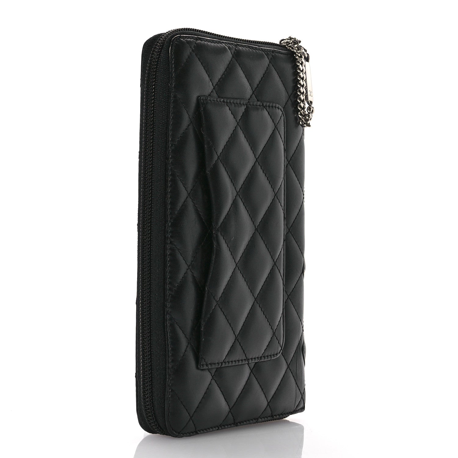 Chanel Calfskin Cambon Zip Around Organizer Wallet Black 3 of 11
