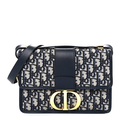 Christian Dior Oblique 30 Montaigne Flap Bag Blue 1 of 11