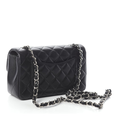 Chanel Lambskin Quilted Mini Rectangular Flap Black 3 of 9