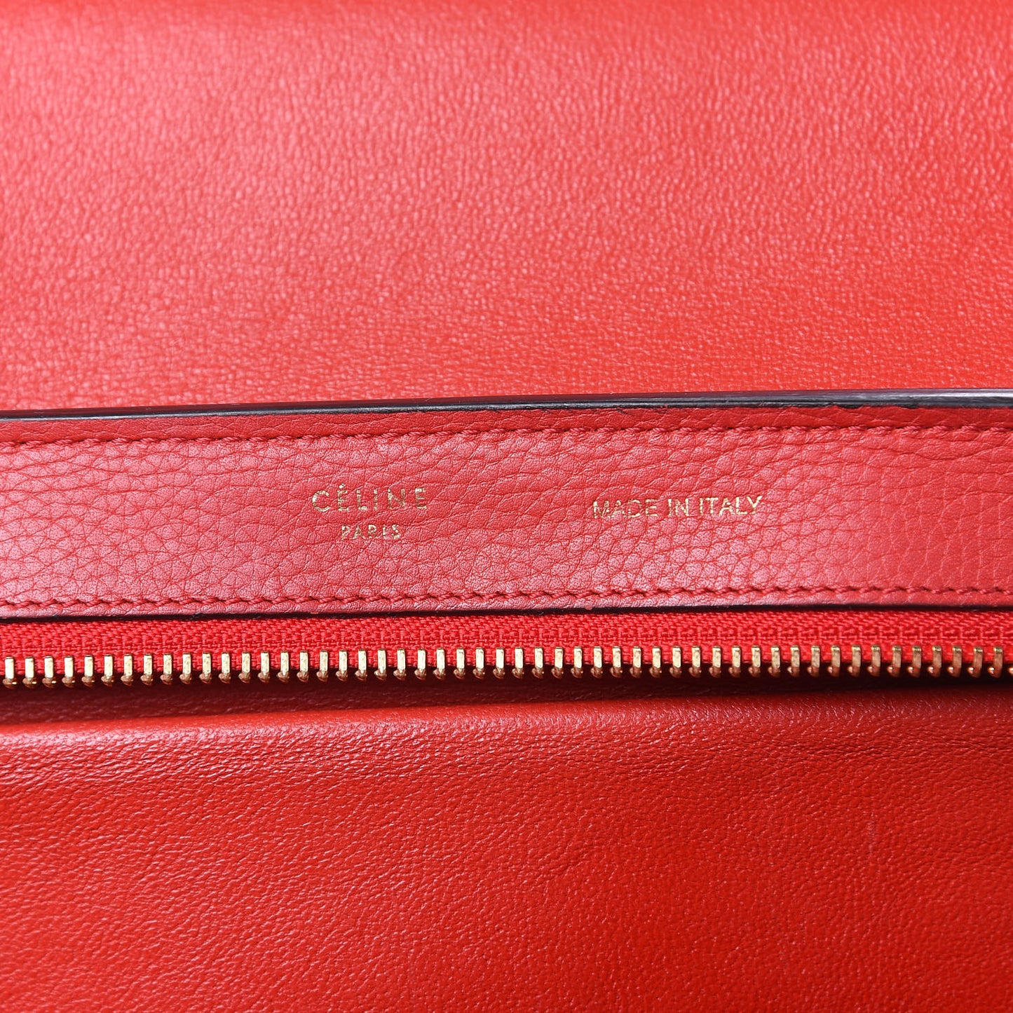 Drummed Calfskin Suede Small Trapeze Coquelicot