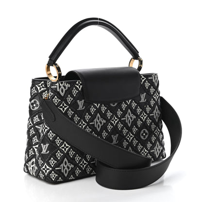 Louis Vuitton Calfskin Since 1854 Embroidered Capucines PM Black 3 of 10