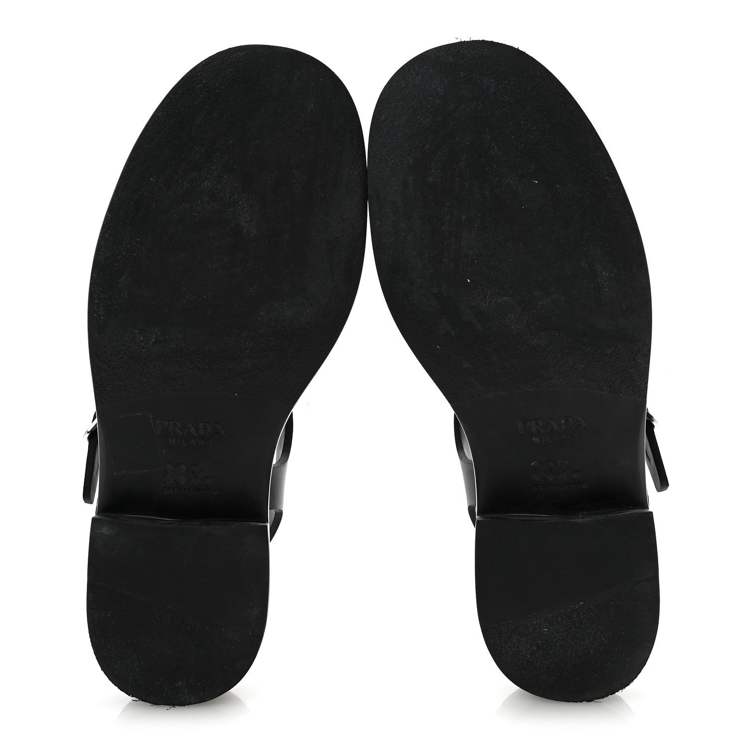 Prada Foam Rubber Metal Triangle Logo 50mm Cage Sandals 39 Black 6 of 10