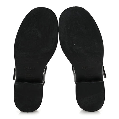 Prada Foam Rubber Metal Triangle Logo 50mm Cage Sandals 39 Black 6 of 10