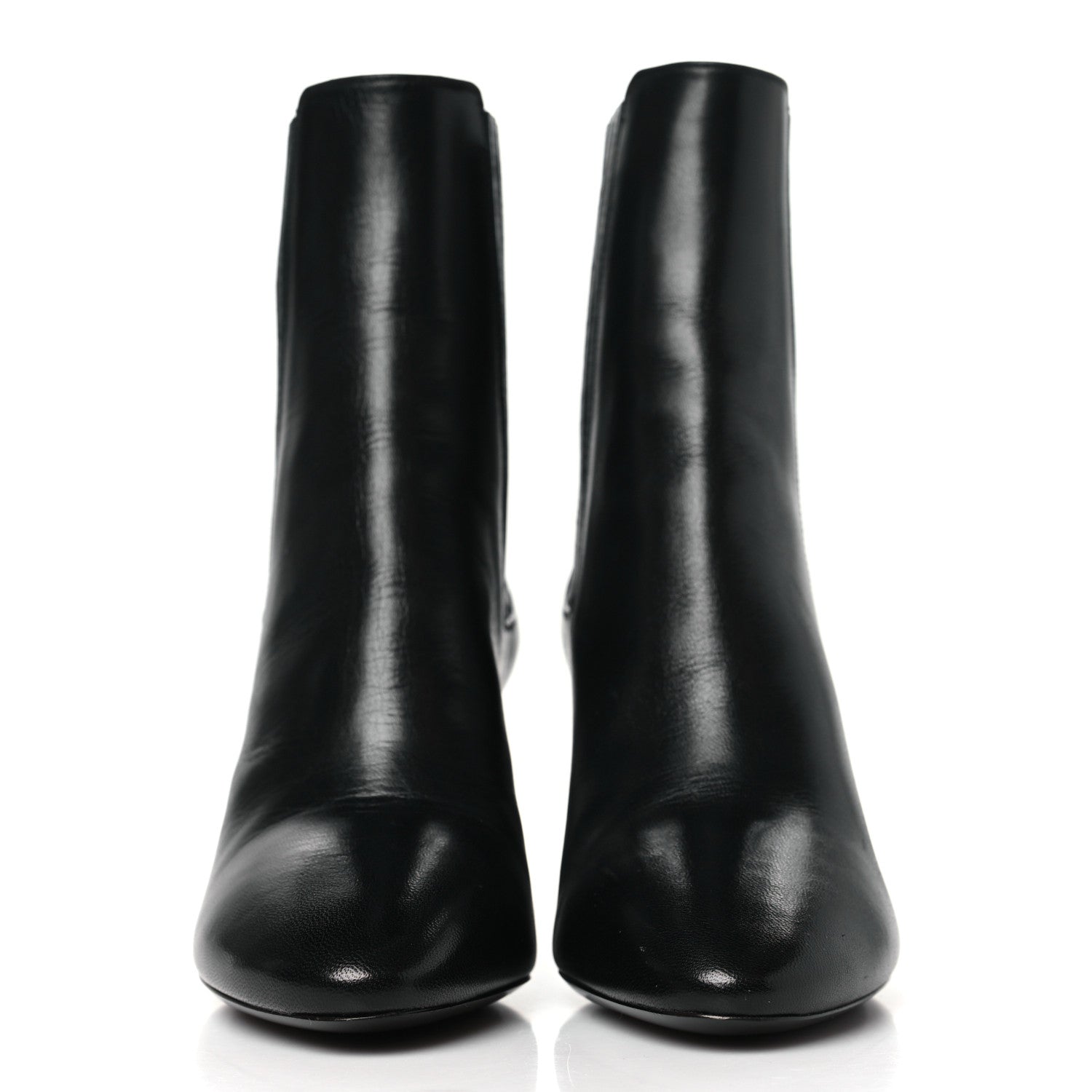 Saint Laurent Nappa Lou 75 Ankle Zip Boots 36 Black 2 of 9